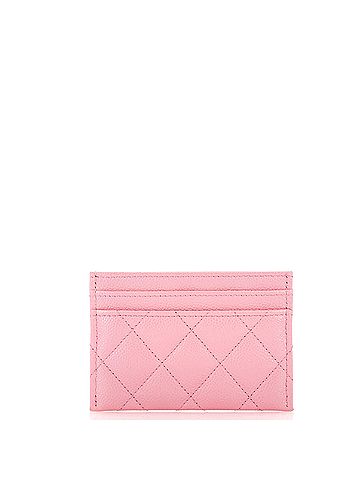 Chanel Textured CC Card Holder Quilted Caviar (view 2)