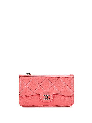 Chanel Flap Zip Card Holder Quilted Caviar (view 1)
