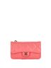 Chanel 100% Leather Pink Flap Zip Card Holder Quilted Caviar One size - photo 1