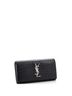 Saint Laurent 100% Leather Black Classic Monogram Flap Wallet Crocodile Embossed Leather One size - photo 3