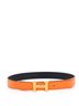 Hermès 100% Leather Orange Focus Reversible Belt Leather Thin One size - photo 2