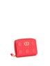 Christian Dior 100% Leather Pink Caro Zipped Wallet Cannage Quilt Grained Calfskin Compact One size - photo 3