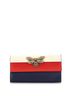 Gucci 100% Leather Multi Color Blue Tan Red Queen Margaret Continental Wallet Leather One size - photo 1