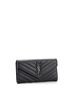 Saint Laurent 100% Leather Black Classic Monogram Flap Wallet Matelasse Chevron Leather Large One size - photo 3