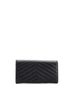 Saint Laurent 100% Leather Black Classic Monogram Flap Wallet Matelasse Chevron Leather Large One size - photo 4