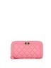 Chanel 100% Leather Pink Boy Zip Around Wallet Quilted Caviar Long One size - photo 1