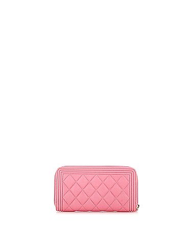 Chanel Boy Zip Around Wallet Quilted Caviar Long (view 2)