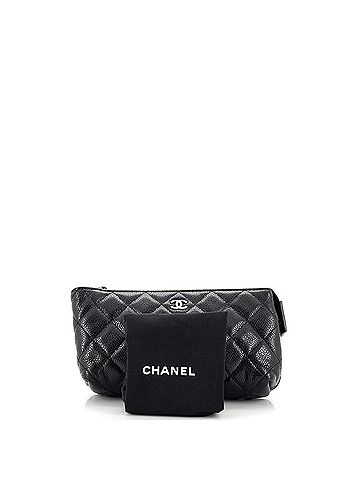 Chanel CC Cosmetic Pouch Quilted Caviar Small (view 2)