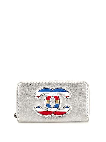 Chanel Airlines CC Zip Wallet Lambkin Small (view 1)