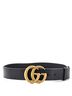 Gucci 100% Leather Black GG Marmont Belt Leather Wide One size - photo 2