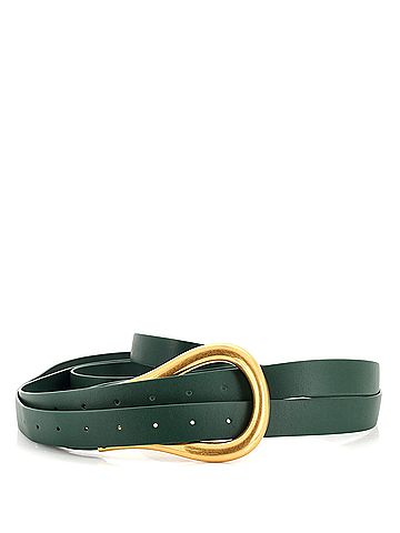 Bottega Veneta Double Strap Horsebit Buckle Belt Leather Wide (view 2)