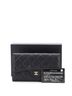 Chanel 100% Leather Black Trifold Classic Flap Wallet Quilted Caviar Long One size - photo 3