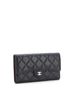 Chanel 100% Leather Black Trifold Classic Flap Wallet Quilted Caviar Long One size - photo 4
