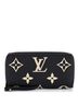 Louis Vuitton 100% Leather Black Zippy Wallet Bicolor Monogram Empreinte Giant One size - photo 1