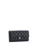 Chanel 100% Leather Black CC Gusset Classic Flap Wallet Quilted Caviar Long One size - photo 4