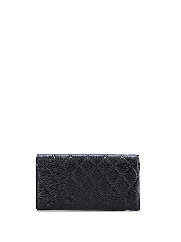 Chanel CC Gusset Classic Flap Wallet Quilted Caviar Long (view 2)