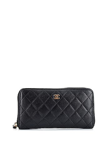 Chanel Zip Around Wallet Quilted Caviar Long (view 1)