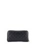 Chanel 100% Leather Black Zip Around Wallet Quilted Caviar Long One size - photo 2