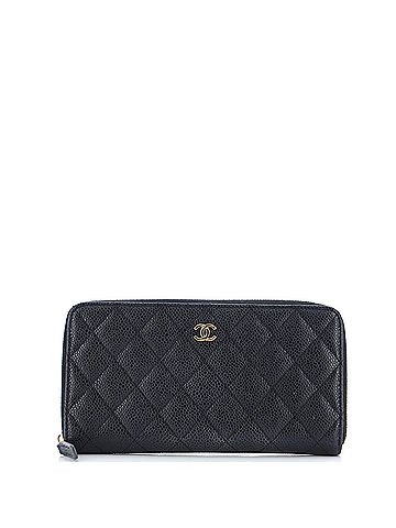 Chanel Zip Around Wallet Quilted Caviar Long (view 1)