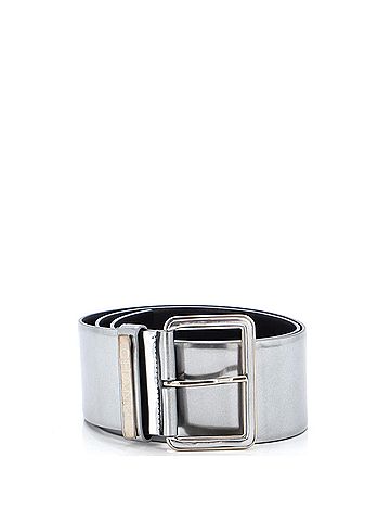 Chanel Metal Logo Belt Leather Wide (view 1)