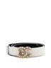 Chanel 100% Leather White CC Chain Buckle Belt Leather with Metal, Crystals and Faux Pearls Medium One size - photo 1