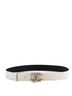 Chanel 100% Leather White CC Chain Buckle Belt Leather with Metal, Crystals and Faux Pearls Medium One size - photo 2