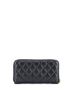 Chanel 100% Leather Black Zip Around Wallet Quilted Lambskin Long One size - photo 2