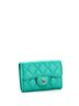 Chanel 100% Leather Green Classic Flap Card Case Quilted Lambskin One size - photo 4