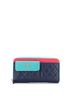 Chanel 100% Leather Multi Color Blue Tricolor In & Out Zip Around Wallet Quilted Goatskin Large One size - photo 1