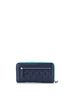 Chanel 100% Leather Multi Color Blue Tricolor In & Out Zip Around Wallet Quilted Goatskin Large One size - photo 2