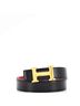 Hermès 100% Leather Black Constance Reversible Belt Leather Thin One size - photo 1
