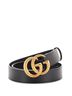 Gucci 100% Leather Black GG Marmont Belt Leather Medium One size - photo 1