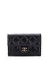 Chanel 100% Leather Black Classic Flap Card Case Quilted Lambskin One size - photo 1