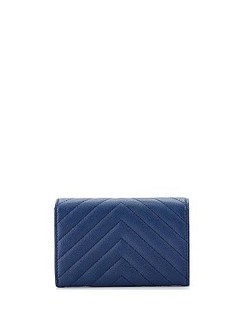 Chanel CC Gusset Classic Flap Wallet Chevron Caviar Medium (view 2)