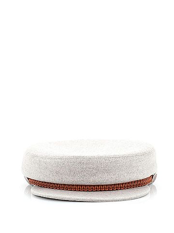 Hermès Deauville Newsboy Cap Cashmere with Braided Leather (view 1)