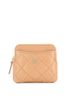 Chanel 100% Leather Tan Square Zip Around Card Holder Wallet Quilted Caviar One size - photo 1