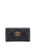 Chanel 100% Leather Black 19 Flap Wallet Quilted Lambskin Small One size - photo 1