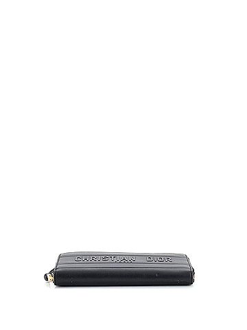 Christian Dior Logo Stripe Zip Around Wallet Leather Long (view 2)