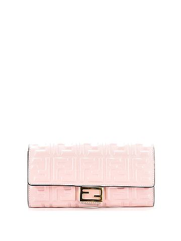 Fendi Baguette Continental Wallet Zucca Embossed Leather (view 1)