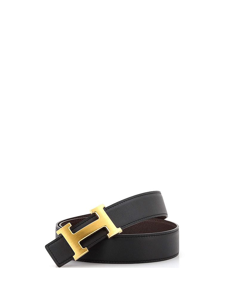 Hermès 100% Leather Black Constance Reversible Belt Leather Medium One size - photo 1