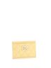 Chanel 100% Leather Yellow Textured CC Card Holder Quilted Caviar One size - photo 4