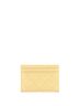 Chanel 100% Leather Yellow Textured CC Card Holder Quilted Caviar One size - photo 2