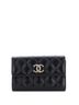 Chanel 100% Leather Black Textured CC Flap Wallet Quilted Caviar Medium One size - photo 1