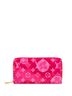 Louis Vuitton 100% Patent Leather Pink Zippy Wallet Limited Edition Valentine Floral Monogram Vernis One size - photo 1