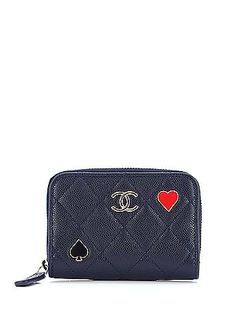 Chanel Coco Casino Zip Coin Purse Quilted Caviar (view 1)