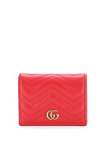 Gucci GG Marmont Card Case Wallet Matelasse Leather (view 1)