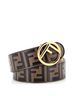 Fendi 100% Leather Brown F is Fendi Belt Zucca Embossed Leather Wide One size - photo 1