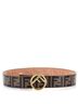 Fendi 100% Leather Brown F is Fendi Belt Zucca Embossed Leather Wide One size - photo 2