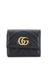Gucci 100% Leather Black GG Marmont Trifold Wallet Matelasse Leather Compact One size - photo 1
