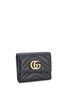 Gucci 100% Leather Black GG Marmont Trifold Wallet Matelasse Leather Compact One size - photo 3